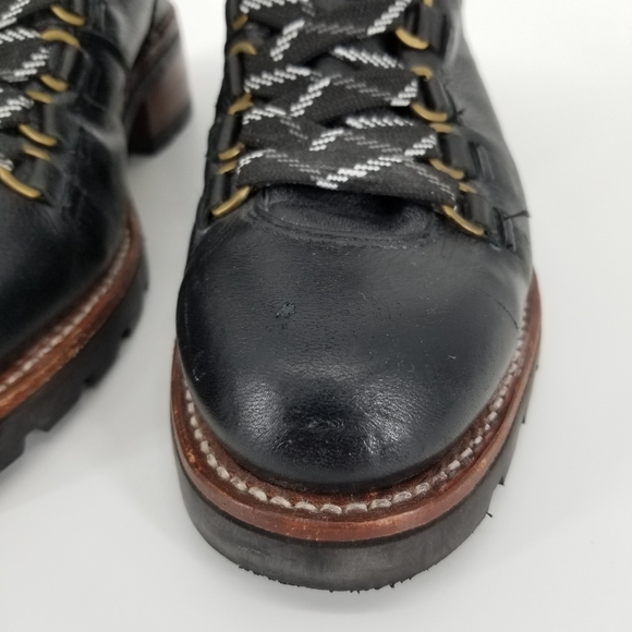 Frye | Leather Lace Up Hiker Booties - Picture 4 of 9